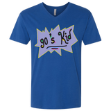 T-Shirts Royal / X-Small 90's Kid Men's Premium V-Neck