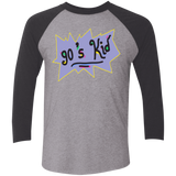 T-Shirts Premium Heather/ Vintage Black / X-Small 90's Kid Triblend 3/4 Sleeve