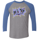 T-Shirts Premium Heather/ Vintage Royal / X-Small 90's Kid Triblend 3/4 Sleeve