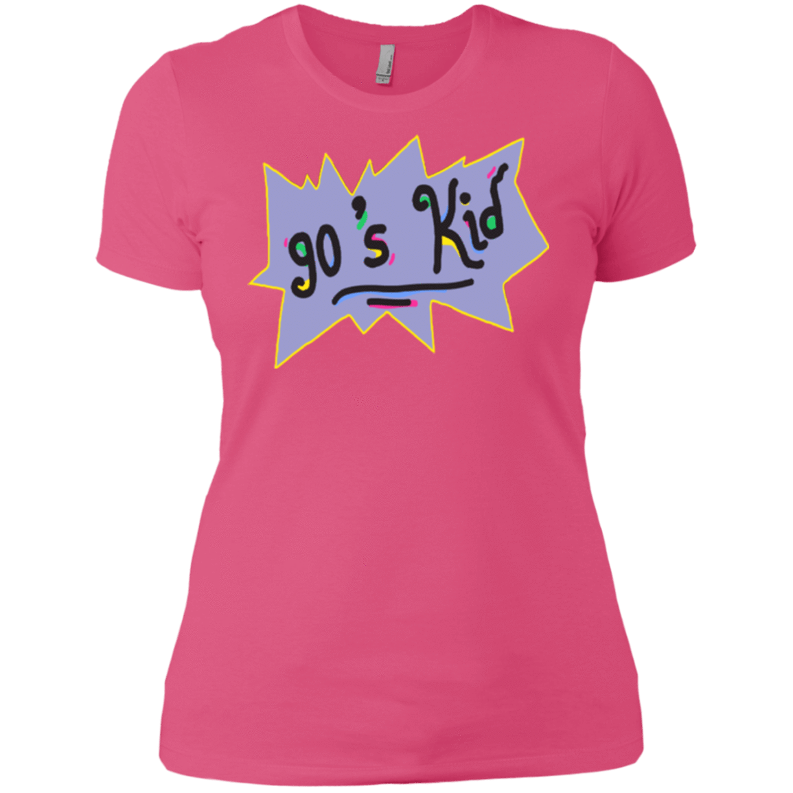 T-Shirts Hot Pink / X-Small 90's Kid Women's Premium T-Shirt
