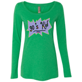 T-Shirts Envy / Small 90's Kid Women's Triblend Long Sleeve Shirt