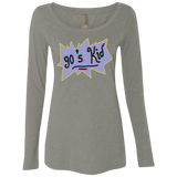 T-Shirts Venetian Grey / Small 90's Kid Women's Triblend Long Sleeve Shirt