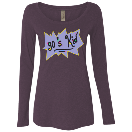 T-Shirts Vintage Purple / Small 90's Kid Women's Triblend Long Sleeve Shirt