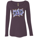 T-Shirts Vintage Purple / Small 90's Kid Women's Triblend Long Sleeve Shirt