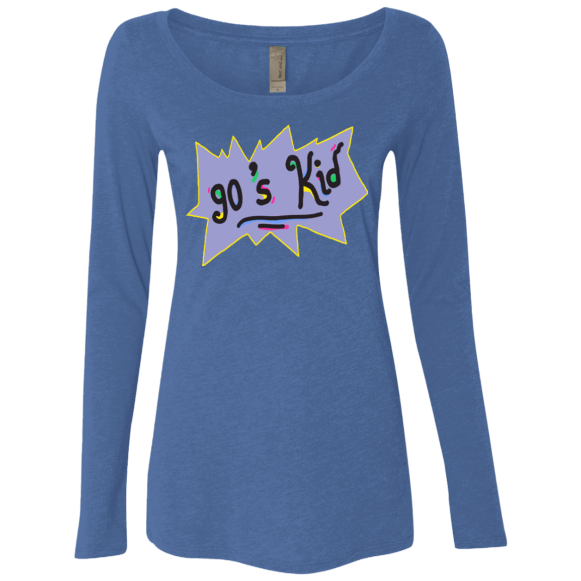 T-Shirts Vintage Royal / Small 90's Kid Women's Triblend Long Sleeve Shirt
