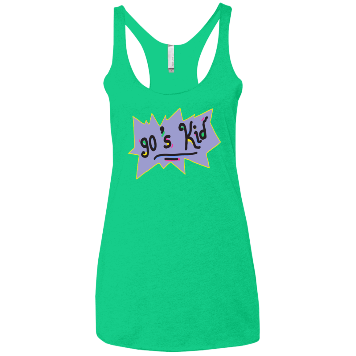 T-Shirts Envy / X-Small 90's Kid Women's Triblend Racerback Tank