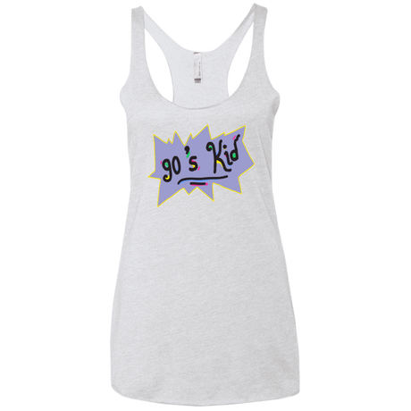 T-Shirts Heather White / X-Small 90's Kid Women's Triblend Racerback Tank