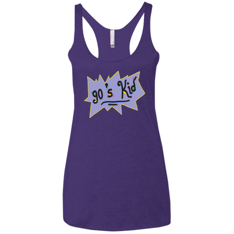 T-Shirts Purple / X-Small 90's Kid Women's Triblend Racerback Tank