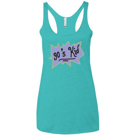T-Shirts Tahiti Blue / X-Small 90's Kid Women's Triblend Racerback Tank