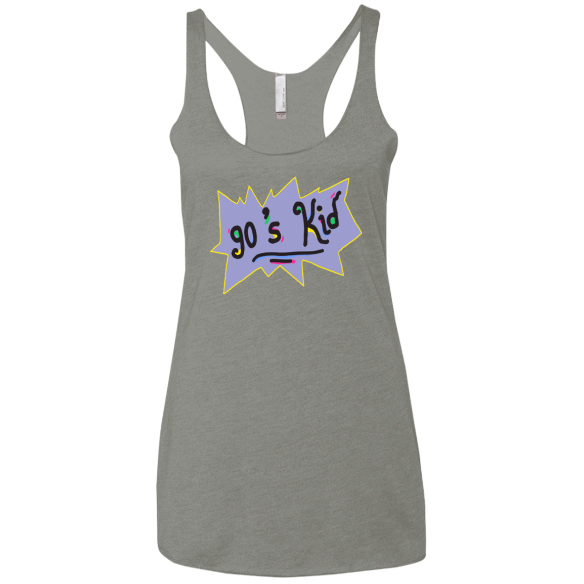 T-Shirts Venetian Grey / X-Small 90's Kid Women's Triblend Racerback Tank