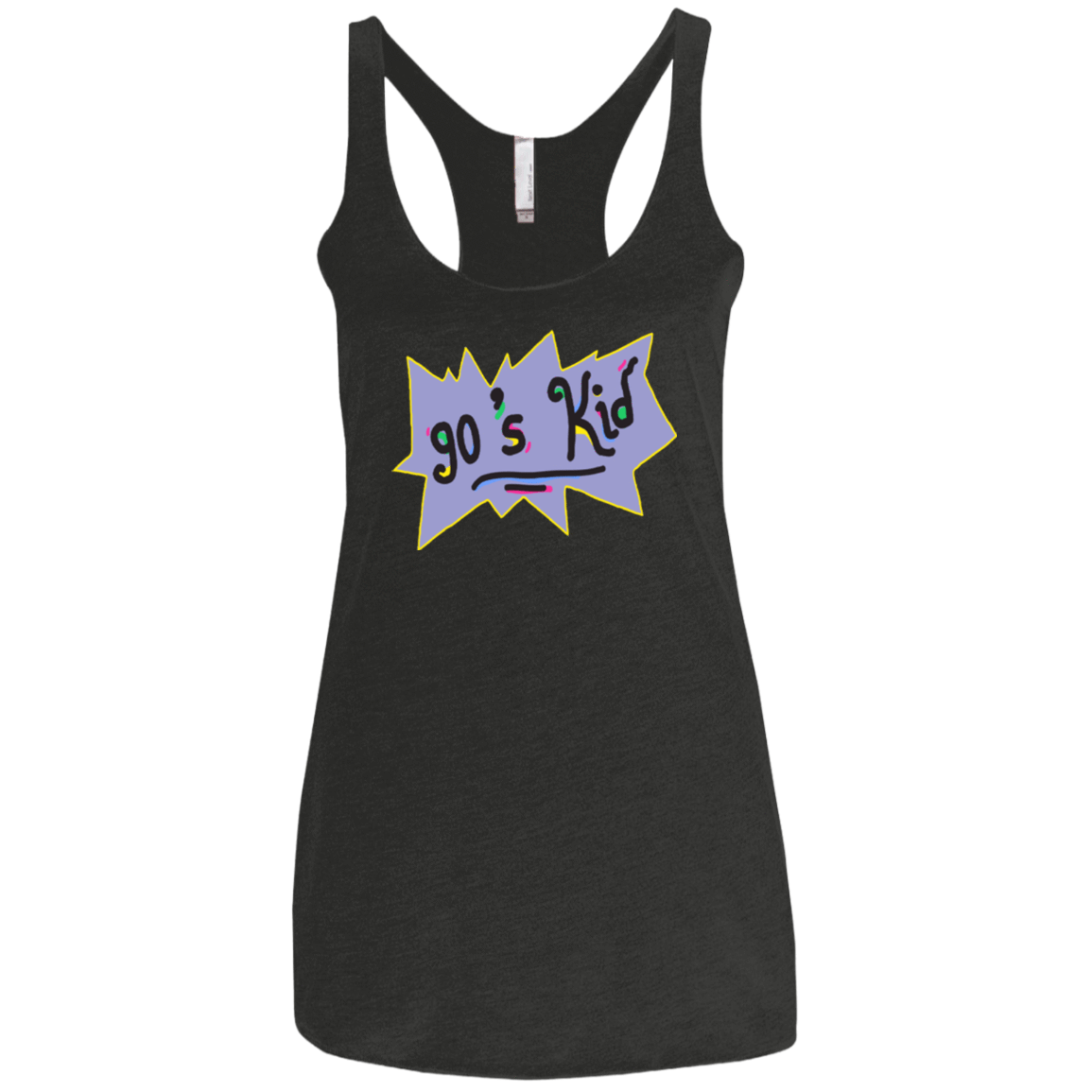 T-Shirts Vintage Black / X-Small 90's Kid Women's Triblend Racerback Tank