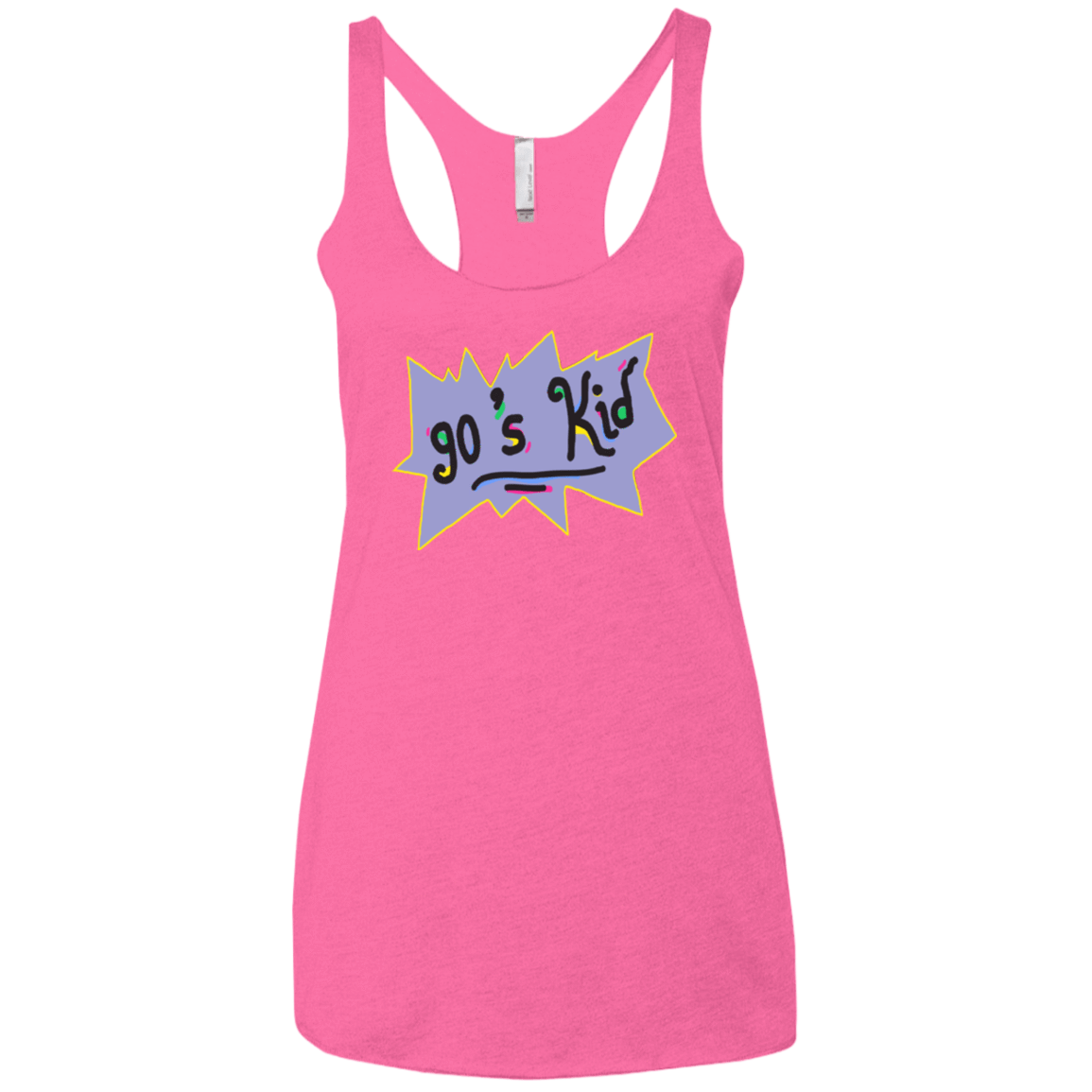 T-Shirts Vintage Pink / X-Small 90's Kid Women's Triblend Racerback Tank