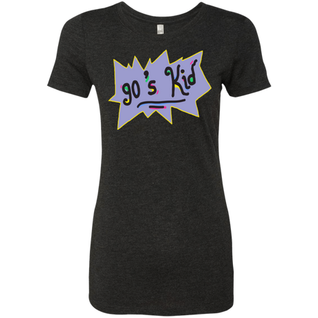 T-Shirts Vintage Black / Small 90's Kid Women's Triblend T-Shirt