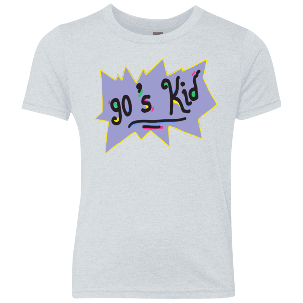 T-Shirts Heather White / YXS 90's Kid Youth Triblend T-Shirt