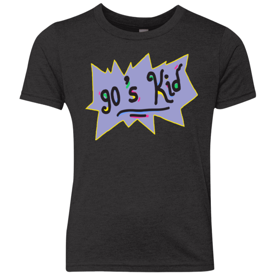 T-Shirts Vintage Black / YXS 90's Kid Youth Triblend T-Shirt