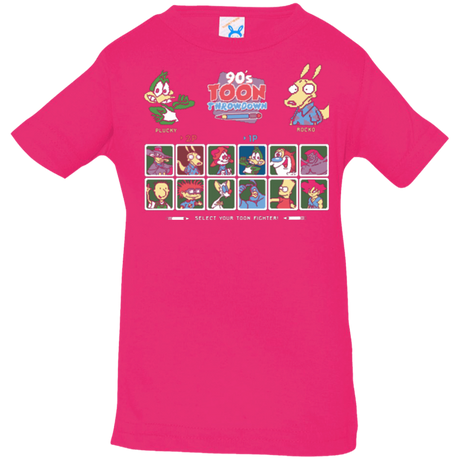 T-Shirts Hot Pink / 6 Months 90s Toon Throwdown Infant Premium T-Shirt