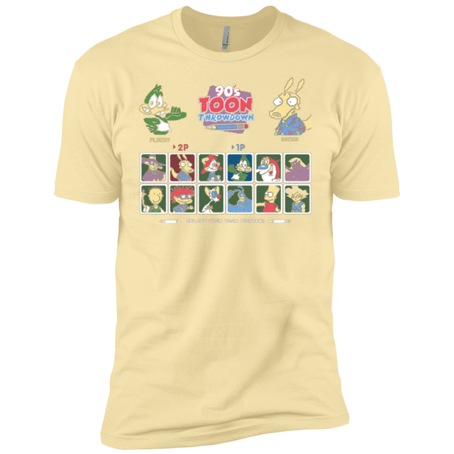 T-Shirts Banana Cream / X-Small 90s Toon Throwdown Men's Premium T-Shirt