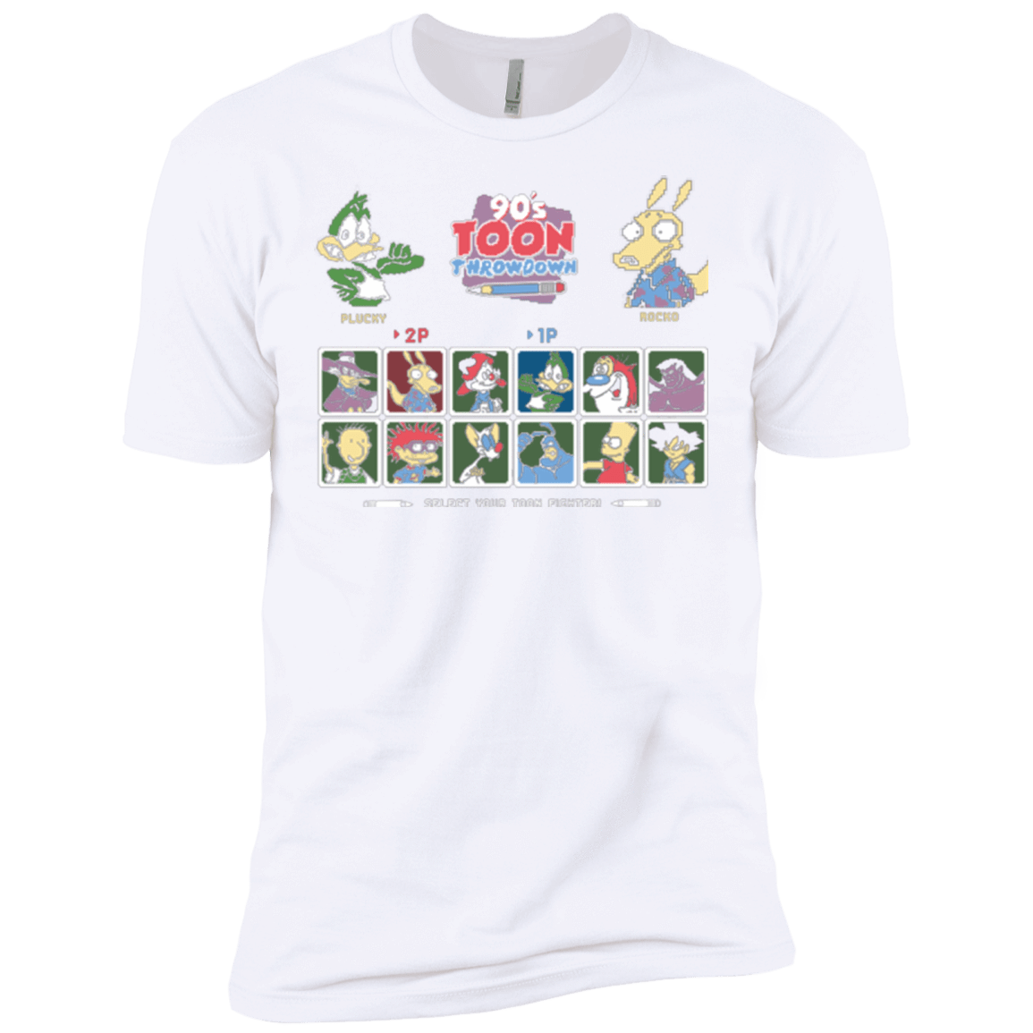 T-Shirts White / X-Small 90s Toon Throwdown Men's Premium T-Shirt