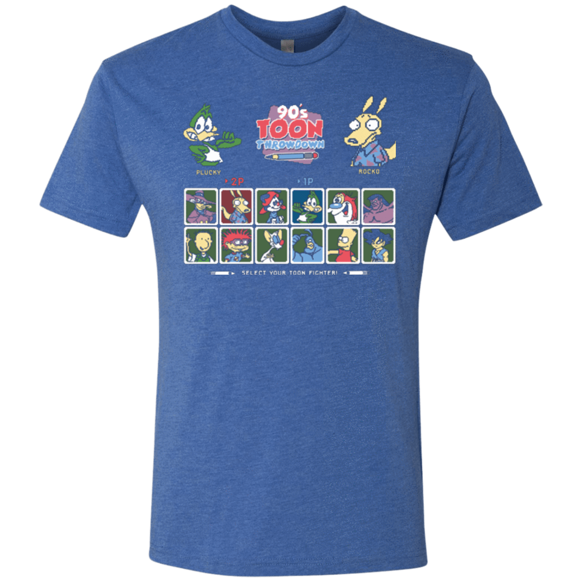 T-Shirts Vintage Royal / Small 90s Toon Throwdown Men's Triblend T-Shirt