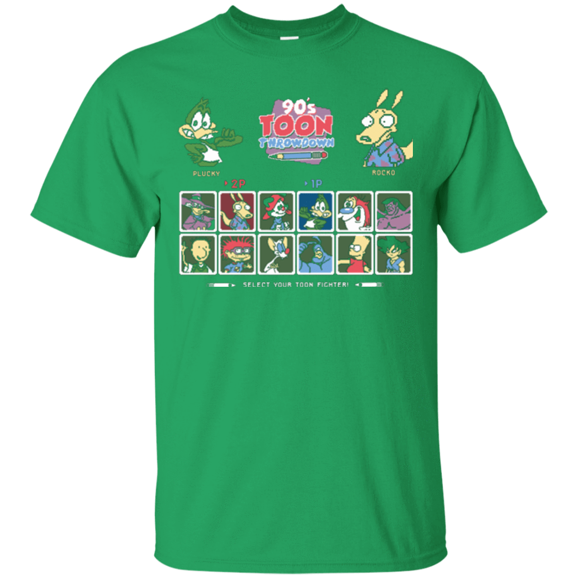 T-Shirts Irish Green / Small 90s Toon Throwdown T-Shirt
