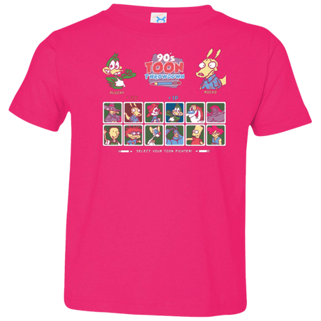 T-Shirts Hot Pink / 2T 90s Toon Throwdown Toddler Premium T-Shirt