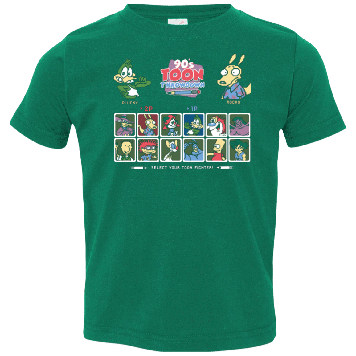 T-Shirts Kelly / 2T 90s Toon Throwdown Toddler Premium T-Shirt