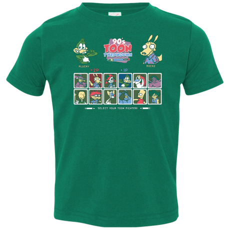 T-Shirts Kelly / 2T 90s Toon Throwdown Toddler Premium T-Shirt