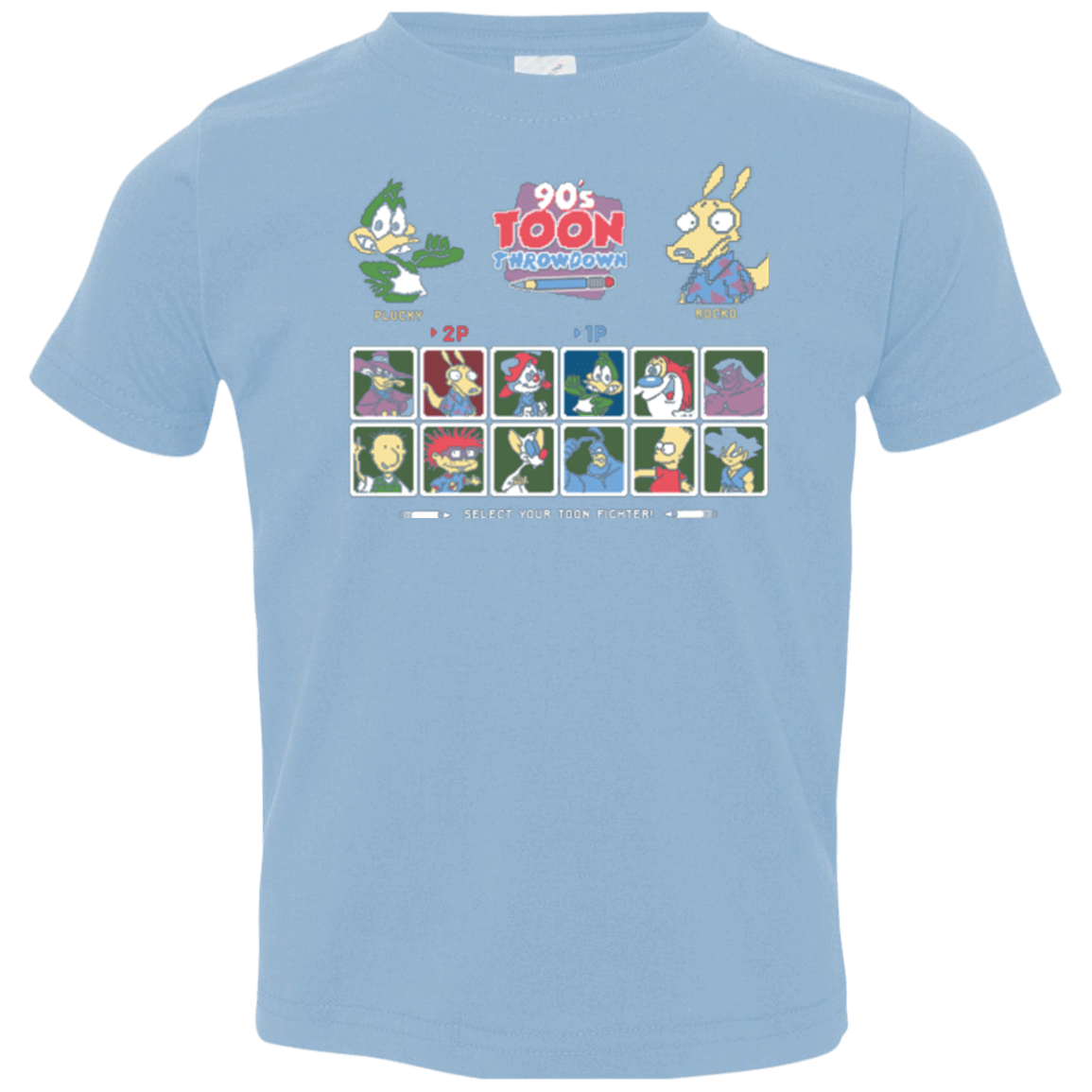 T-Shirts Light Blue / 2T 90s Toon Throwdown Toddler Premium T-Shirt