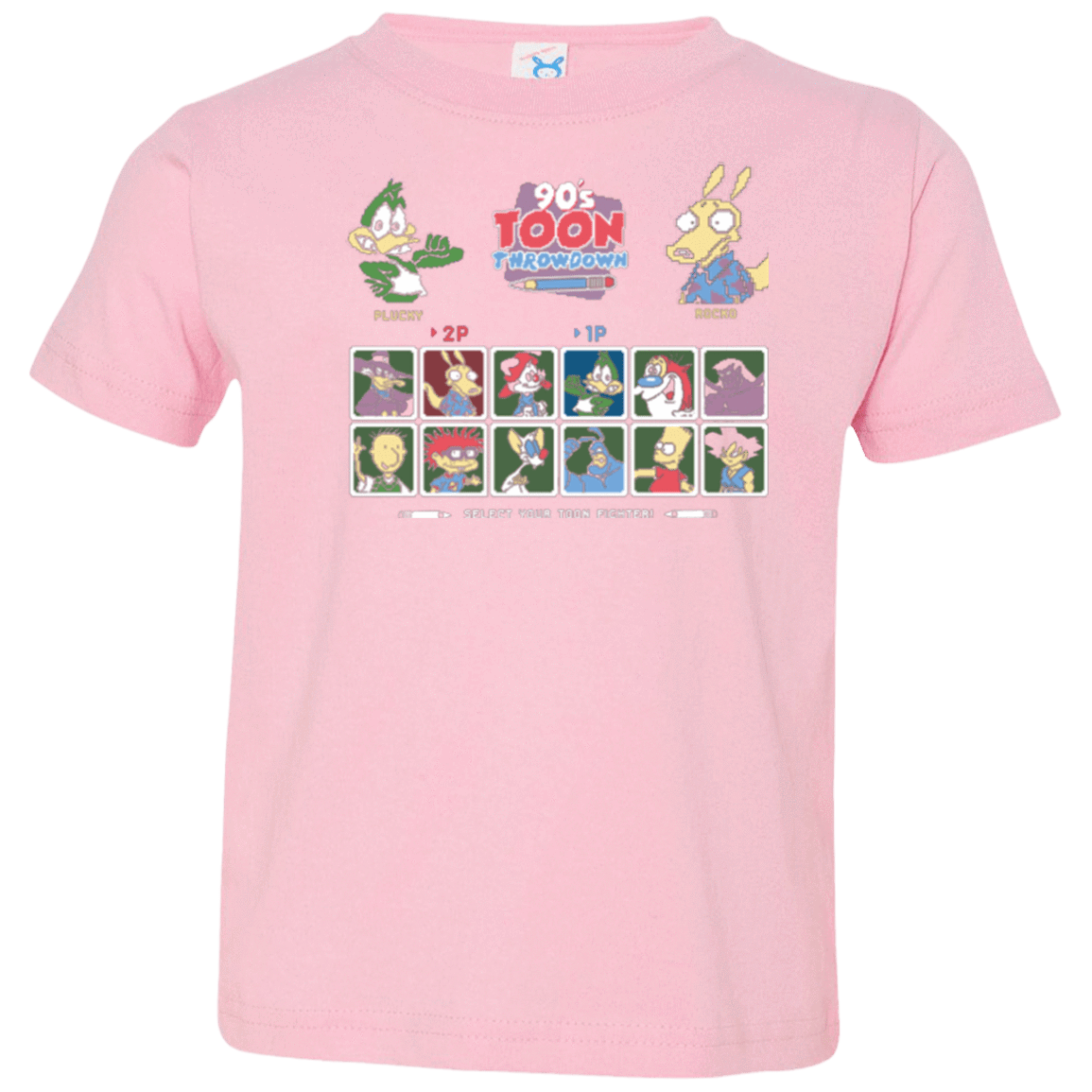 T-Shirts Pink / 2T 90s Toon Throwdown Toddler Premium T-Shirt