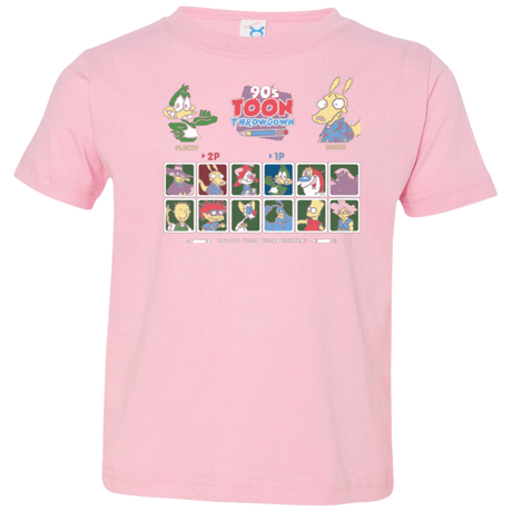 T-Shirts Pink / 2T 90s Toon Throwdown Toddler Premium T-Shirt