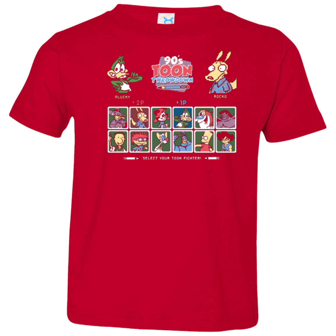 T-Shirts Red / 2T 90s Toon Throwdown Toddler Premium T-Shirt