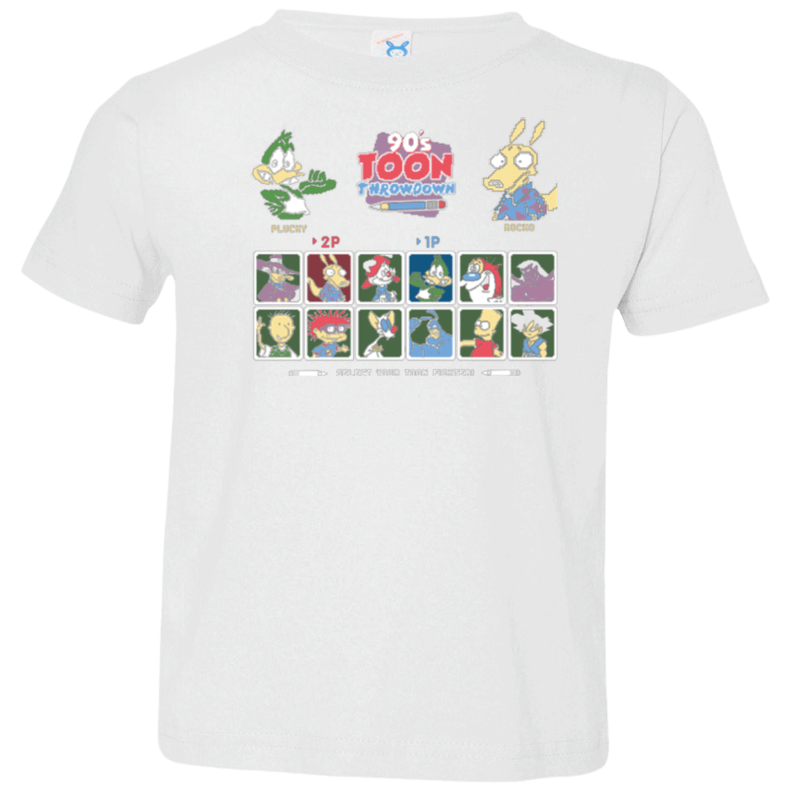 T-Shirts White / 2T 90s Toon Throwdown Toddler Premium T-Shirt