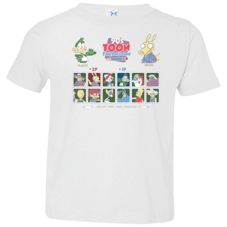 T-Shirts White / 2T 90s Toon Throwdown Toddler Premium T-Shirt