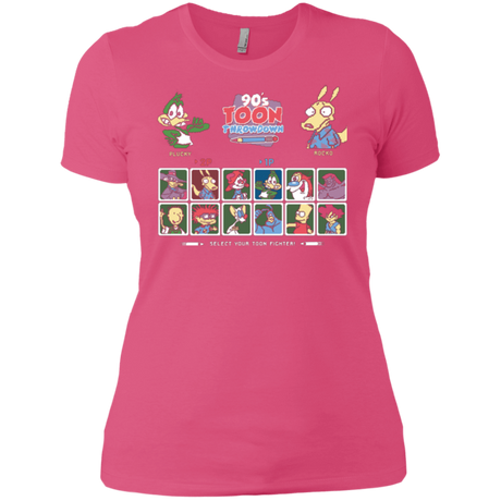 T-Shirts Hot Pink / X-Small 90s Toon Throwdown Women's Premium T-Shirt