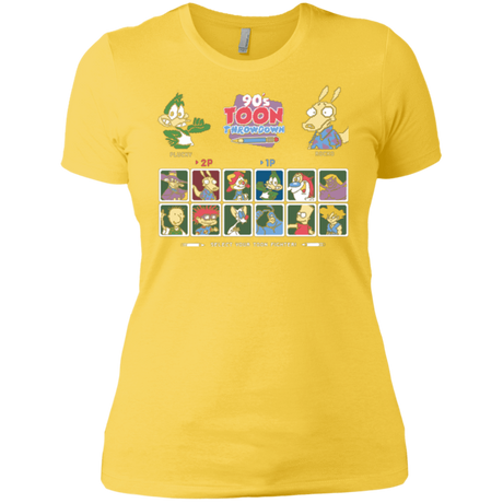 T-Shirts Vibrant Yellow / X-Small 90s Toon Throwdown Women's Premium T-Shirt