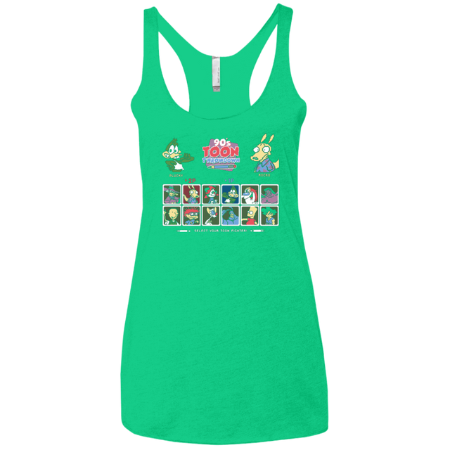 T-Shirts Envy / X-Small 90s Toon Throwdown Women's Triblend Racerback Tank