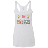 T-Shirts Heather White / X-Small 90s Toon Throwdown Women's Triblend Racerback Tank