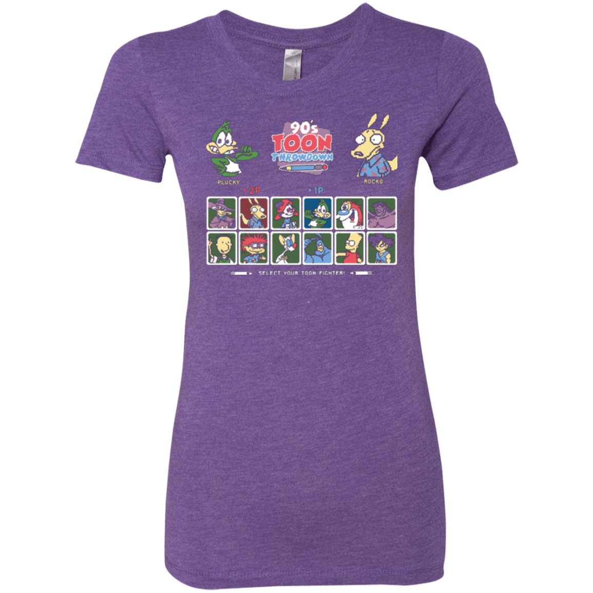 T-Shirts Purple Rush / Small 90s Toon Throwdown Women's Triblend T-Shirt