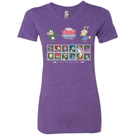 T-Shirts Purple Rush / Small 90s Toon Throwdown Women's Triblend T-Shirt