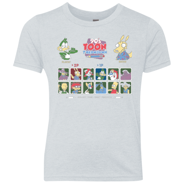 T-Shirts Heather White / YXS 90s Toon Throwdown Youth Triblend T-Shirt