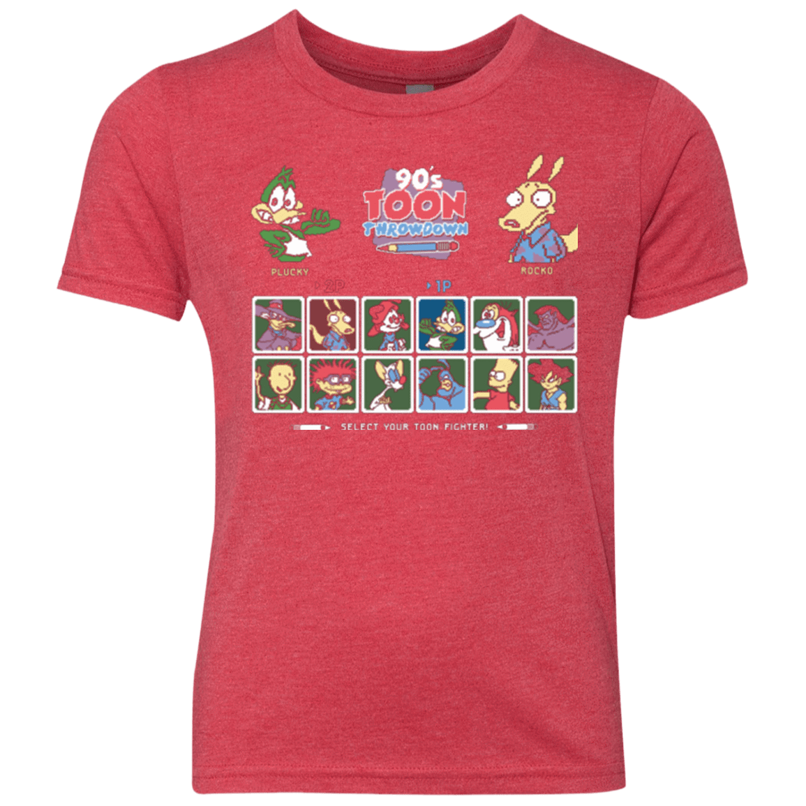 T-Shirts Vintage Red / YXS 90s Toon Throwdown Youth Triblend T-Shirt
