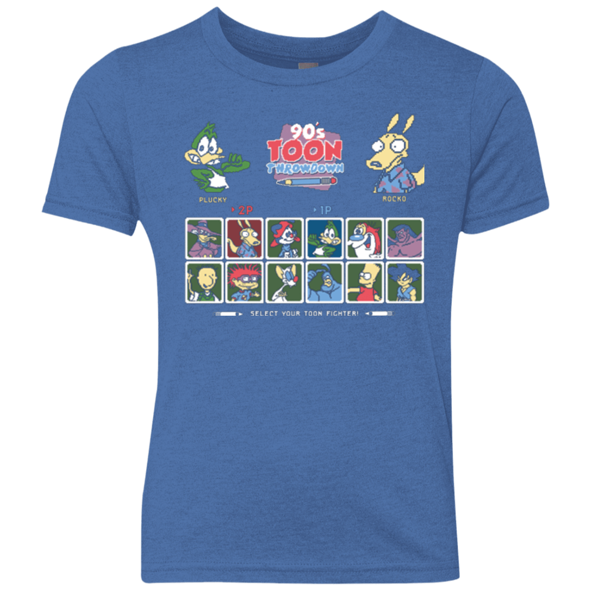 T-Shirts Vintage Royal / YXS 90s Toon Throwdown Youth Triblend T-Shirt