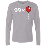 T-Shirts Heather Grey / Small 99x Balloon Men's Premium Long Sleeve