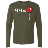 T-Shirts Military Green / Small 99x Balloon Men's Premium Long Sleeve