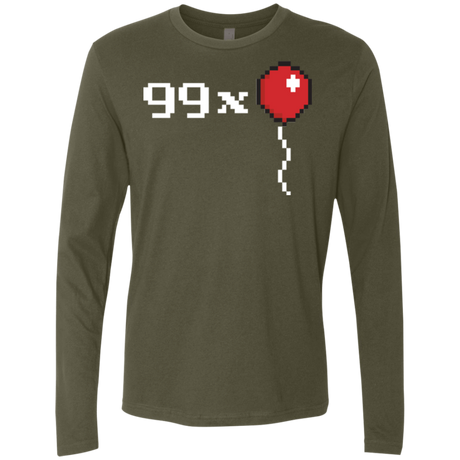 T-Shirts Military Green / Small 99x Balloon Men's Premium Long Sleeve