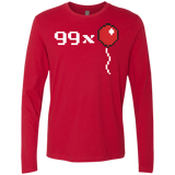 T-Shirts Red / Small 99x Balloon Men's Premium Long Sleeve