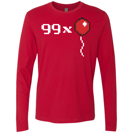 T-Shirts Red / Small 99x Balloon Men's Premium Long Sleeve