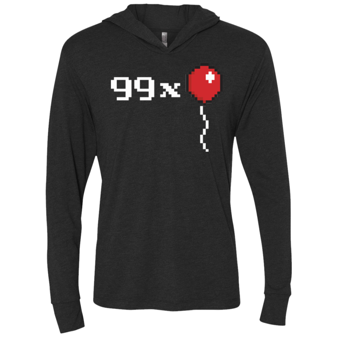 T-Shirts Vintage Black / X-Small 99x Balloon Triblend Long Sleeve Hoodie Tee