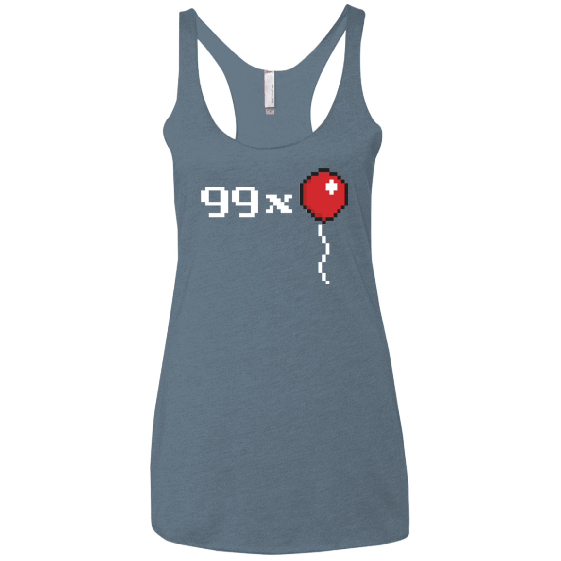 T-Shirts Indigo / X-Small 99x Balloon Women's Triblend Racerback Tank