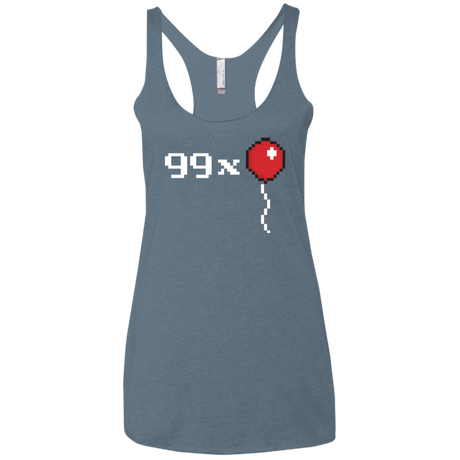 T-Shirts Indigo / X-Small 99x Balloon Women's Triblend Racerback Tank